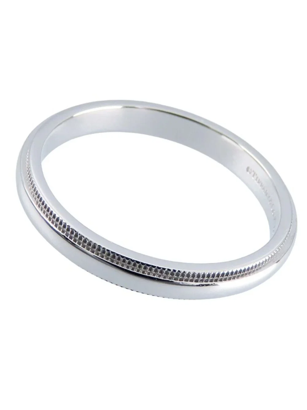 Tiffany & Co Milgrain Ring Platinum Together Band